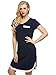 Ekouaer Women's Sleepwear Nightshirts Short Sleeves Lounging Gown (Blue, Large)