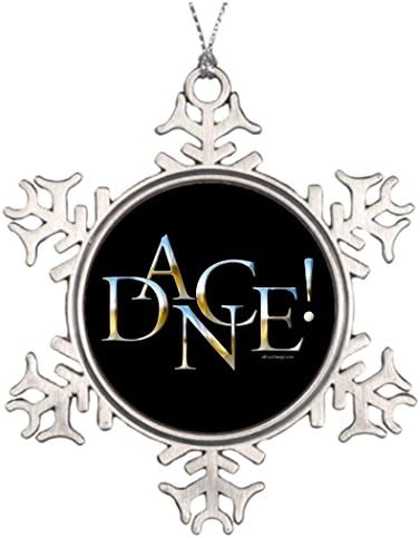 Personalized Family Christmas Snowflake Ornaments Dance! Chrome Metal Christmas Trees Ballet