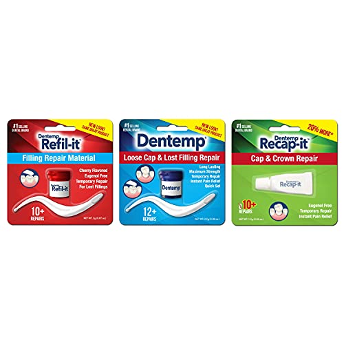 Dentemp Tooth Repair Kit Dental Repair Kit with Dental Cement, Refil