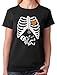 Halloween Skeleton Xray Rib Cage Costume Women T-Shirt Medium Black