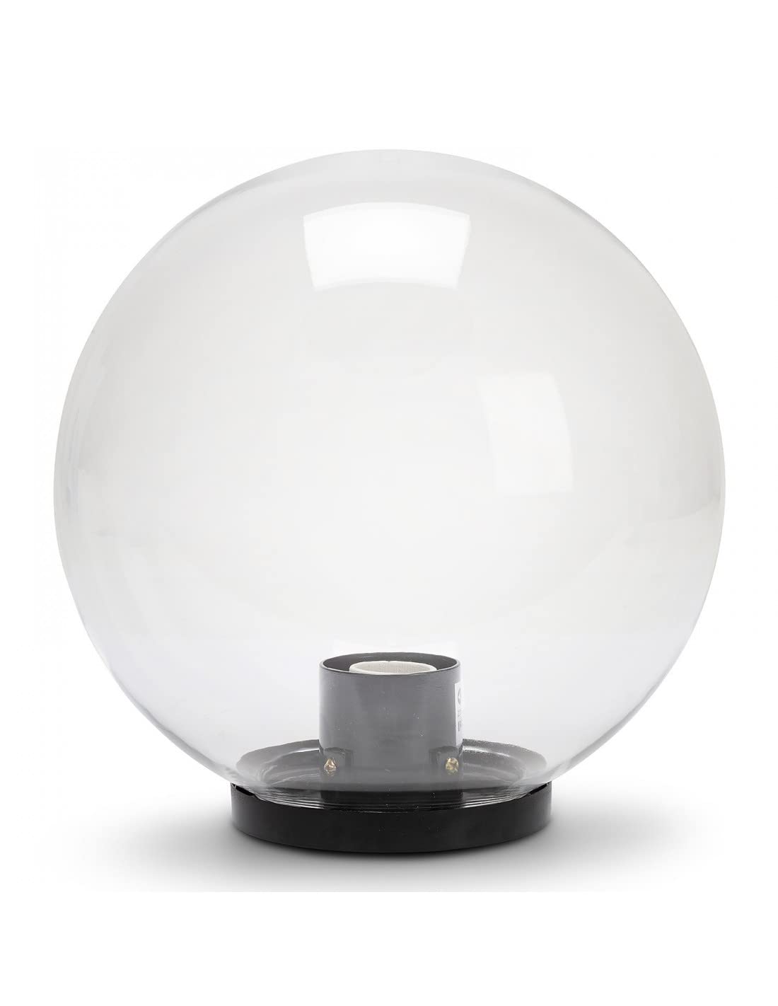 Velamp Outdoor lamp Post, 250mm, E27 Fitting, LED Compatible, Waterproof IP44, for Gardens, Parks, condominiums, terraces, Transparent