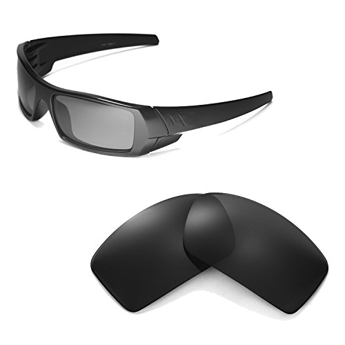 Walleva Replacement Lenses for Oakley Gascan Sunglasses - Multiple Options Available (Black)