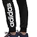 adidas Women's Essentials Linear Pants, Black/White, Small
