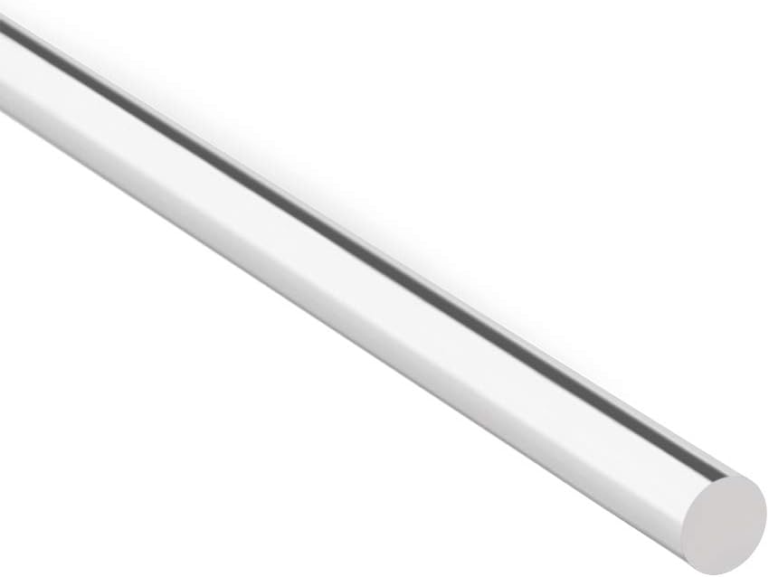 sourcing map Acrylic Round Rod,Clear,5/16 inch Diameter 10inch(247mm) Length,Solid Plastic PMMA Bar Stick 2pcs - Image 4