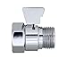 MODONA Water-Saver Flow Control and Shut Off Valve, Made of Solid Brass with Brass Handle for Hand Shower, Shower Head, and Bidet Sprayer – Polished Chrome - 5 Year Warrantee