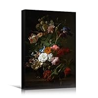Canvas Wall Art Assorted Arrangement Bouquet Expressive Floral Multicolor Photography Romantics - 12x18 inches