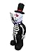 BZB Goods 4 Foot Halloween Inflatable LED Lighted Skull Skeleton with Hat LED Lights Decor Outdoor Indoor Holiday Decorations, Blow up Lighted Yard Decor, Lawn Inflatables Home Family Outside