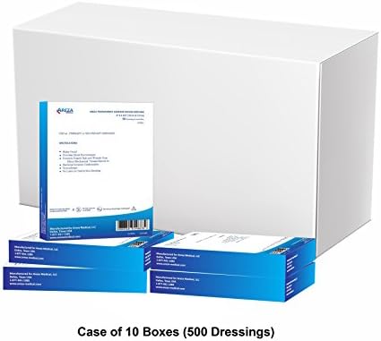 Transparent Adhesive Dressing 4" X 4" 3/4 (10 Cm X 12 Cm) 1000 Per Case (20)