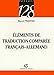Eléments de traduction comparée français-allemand by 