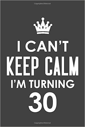I Can T Keep Calm I M Turning 30 Inspirational Life Quote Blank