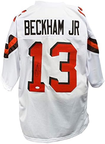 Odell Beckham Jr Browns Signed White Custom Pro-Style Football Jersey JSA