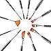Paint Brush Set, 12Pcs Professional Paint Brushes for Acrylic Painting, Water Color Paintbrushes for Kids, Easter Egg Painting Brush, Halloween Face Paint Brush, Fan Round Pointed Tip Brush - Black