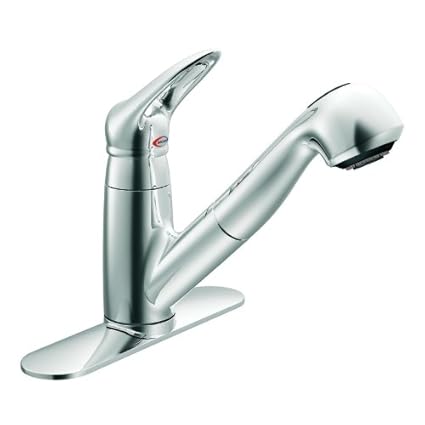 Moen Ca7570c Salora Chrome One Handle Low Arc Pullout Kitchen