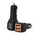 Dual USB Car Charger: USB Adapter - Best For iPhone 4 5 6 Plus, Samsung Galaxy, HTC Note, Ipads, MP3, Kindles, Cellphones, Smart Phones & Tablets. 2 Ports with Lifetime Warranty
