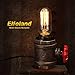 Edison Light Bulbs, Elfeland 40W Vintage Antique Light Bulbs Dimmable T45 E26/E27 Tubular Style Bulb for Home Light Fixtures Decorative(2 Pack) (Iron Bulb Socket)
