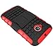 Motorola Moto E2 case,J0-box-mall Rugged Armor[Heavy duty][shockproof],Rubber+Hard case cover with kickstand case for Motorola Moto E2(2nd Gen only).-Red
