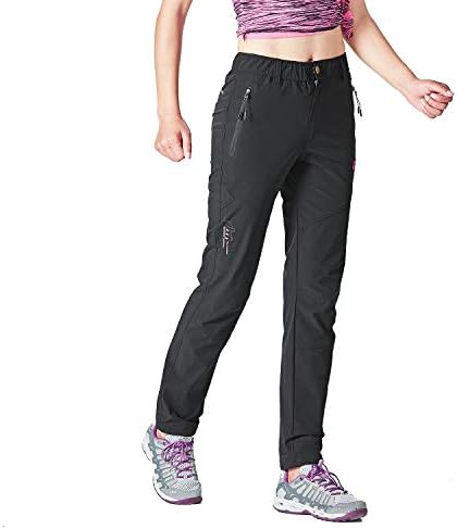 KASUNA Women’s Climbing Pants, Trekking Pants, Quick Drying, Breathable, Abrasion Resistant, UV Protection, 4-Way Stretch, Mountaineering Pants, Thin, Lightweight, Sports, Outdoor, Long Pants, Plain, Slim, Beautiful Legs, For Spring, Autumn and Summer, Choose from 3 Colors (M-3XL)