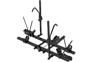 200 Lbs Capacity Heavy Duty Hitch Bike Rack for Ebikes – 2-Bike Carrier with Tilt & Fold, Fits 2" Receiver & Up to 5" Fat Tir