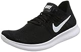NIKE Women's Free Rn Flyknit 2017 Black/White Black Running Shoe (8.5)