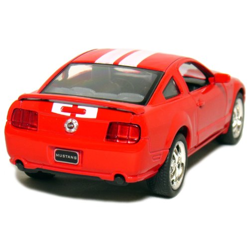 5" 2006 Ford Mustang GT with Stripes 1:38 Scale (Red) by Kinsmart