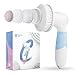 Closeup Care's 6 Piece Waterproof Facial Brush Cleansing System for Face & Body. Rotating Spin Heads Exfoliate & Scrub Skin, Remove Blackheads, Pore Cleanser, Acne Reducer, Microdermabrasion Set