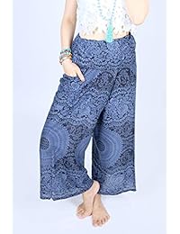 Pantalones de algodón rosa, pantalones de pescador, pantalones de Buda para dama, pantalones de Buda para gitanos, pantalones tailandeses, pantalones hippie para dama, pantalones Boho