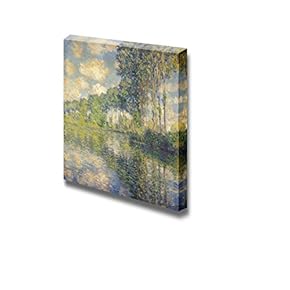 Poplar Series by Claude Monet - Canvas Print Wall Art Famous Painting Reproduction - 12" x 12"