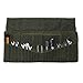 12 OZ Waxed Canvas Wrench Roll Up Pouch Tool Organizer Tote Bag with 25 Pockets Waterproof Tool Roll Pouch for Handymen Plumber Craftsmen CYGJB37 Army Green