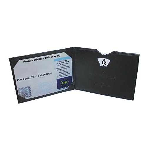 NRS Blue Badge Leather Wallet/Disabled Parking Permit Holder with Clock (Eligible for VAT relief NRS Blue Badge Leather Wallet/Disabled Parking Permit Holder with Clock (Eligible for VAT relief