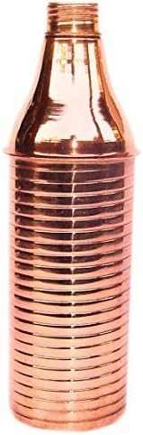 QUBIC INC Pure Copper Thermos lining Water Bottle for Ayurvedic Health Benefits, Water Storage