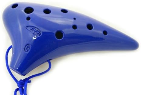 Zelda 12 Hole Submarine Type Plastic Alto Ocarina, Blue