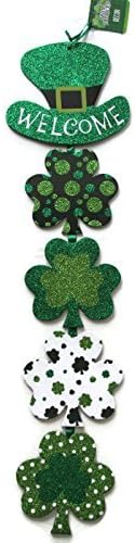 Cute Glittery St. Patrick's Day Themed Hanging Welcome Sign