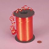 Orange Crimped Curling Ribbon, 3/16