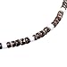 5mm Dark Brown Coco Bead Hawaiian Necklace with White Puka Shell Accents, Barrel Lock