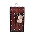 Twine Antique Wooden Decorative Box with Lid and Handle, Wine Accessory Sets, Wood, Faux Leather, Brass Accents, 2 Bottle