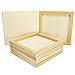 AQUEENLY 6 Pcs 8'' x 8'' Unfinished Wood Cradled Painting Panel Boards for Arts & Craft - Wooden Canvas Panels