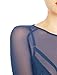 May&Maya Women's Long Sleeve Pure Mesh Blouse (M, Blue)