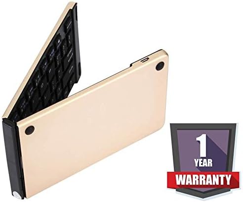 Drumstone DRUMROAR Compact and Lightweight F66 Bluetooth Wireless Foldable Keyboard with Built-in Rechargeable Li-Polymer Battery for Smartphones (Multicolour)