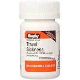 Rugby Travel Sickness Meclizine HCL 25mg 100 Count (Pack of 3)