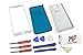 MobilePrime White Replacement Front Glass and Back Cover Repair Kit Compatible for Samsung Galaxy Note 3 Including Repair Tools