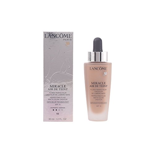 Lancome Miracle Air De Teint Perfecting Fluid Matte Glow Creator SPF 15, No. 02 Lys Rose, 1 Ounce