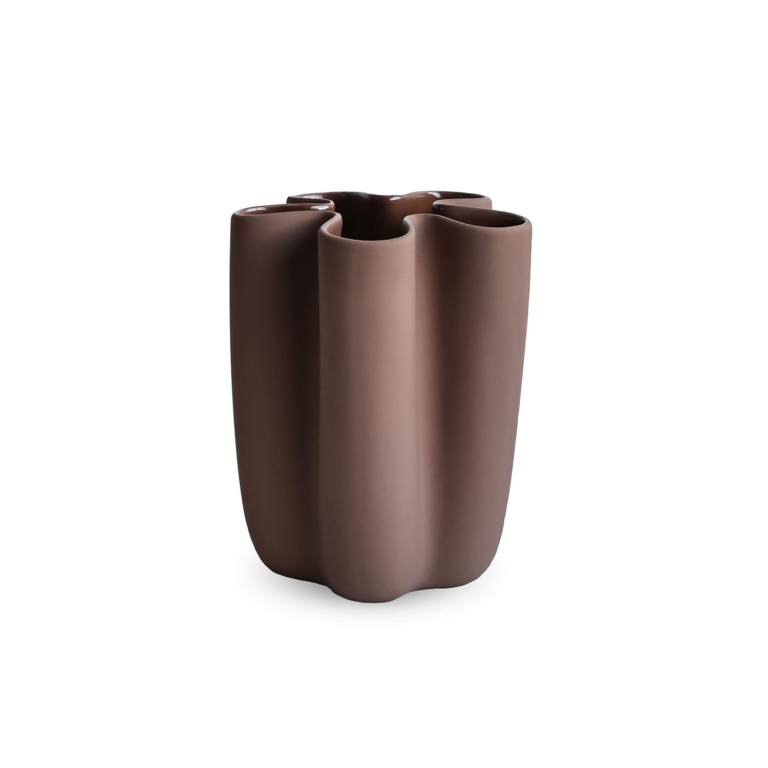 Cooee Design Tulipa Vase 20 cm Hazelnut Ceramic Tulip Vase Hazelnut Colour