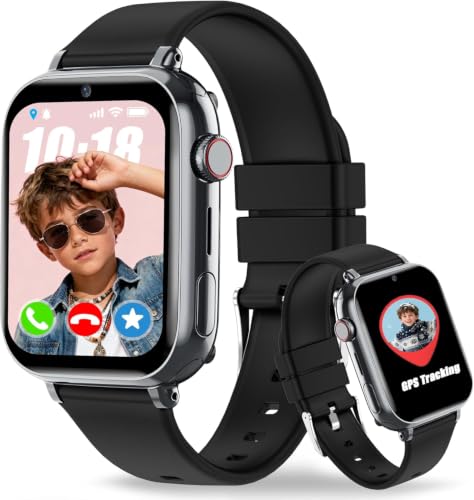 pmstuy 4G Smartwatch Children GPS Phone Watch Smartwatch Children WiFi Video Calling SOS Voice Chat Alarm Clock Games Waterproof Child Mobile Phone Gifts for Girl and Boy