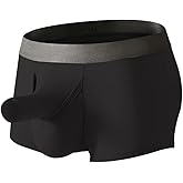 Cerahome Men's Underwear Separated Pouch Modal Boxer Briefs Elephant Nose Turnks Tagless Boxers