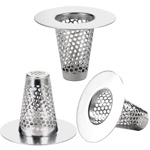 Bathroom Sink Drain Strainers for 1.1"-1.25" Depth Than 1.6" Drain Hole Catcher