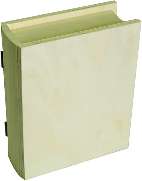 Artemio - Caja con Forma de Libro (17 x 21 x 7 cm, Madera), Color Beige: Amazon.es: Hogar