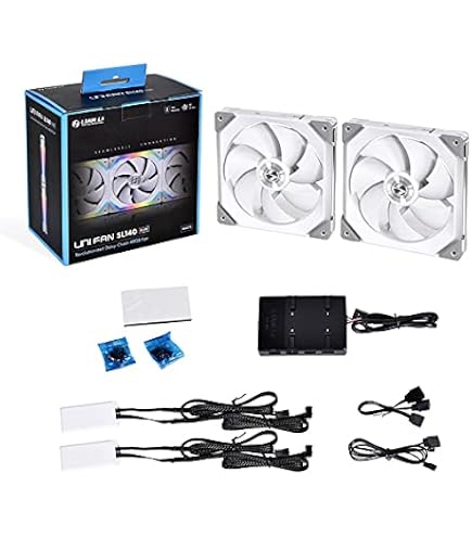 Amazon.com: Lian Li UNI Fan SL140 Double Pack White with