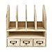 Ikee Design Wooden Desk Organizer File/Mail Sorter Office Supplies Storage