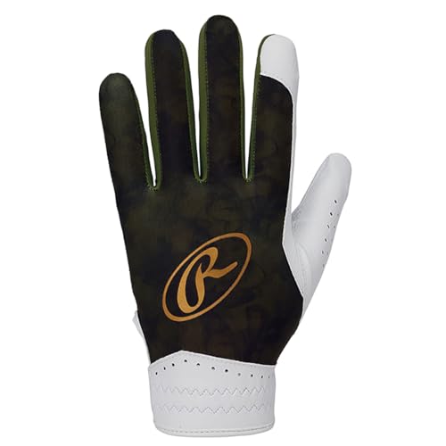 Rawlings(ローリングス)野球 守備用手袋 ゴーストスモーク2 EFG25S02 ジュニア・大人用 片手 合皮 グリップ力耐久性 ダスティーグリーン ジュニアL JL 右手用