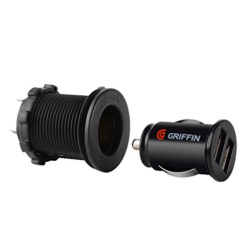 BlueFire 3in1 Waterproof Motorcycle Scooter Cigarette Lighter Socket Power Plug + Dual 3.1A USB Charger Socket + 60CM Power Cable
